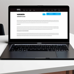 **

A realistic laptop mockup displaying a sleek, modern website design. The background is a clean, minimalist workspace with subtle lighting, showcasing the website's user interface and responsiveness.

**