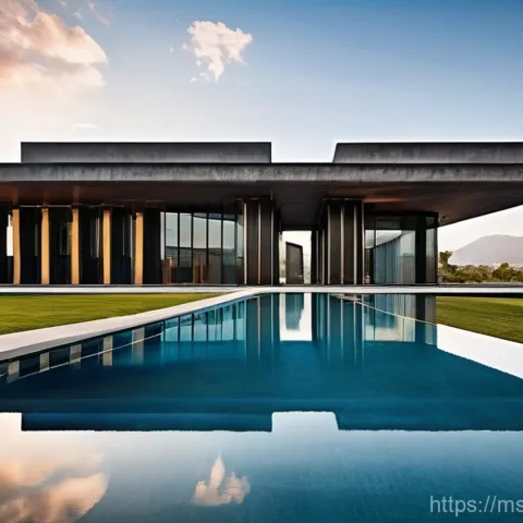 디자인에서 비대칭 레이아웃의 효과 - A breathtaking modern architectural marvel, showcasing a dynamic and innovative asymmetrical design....